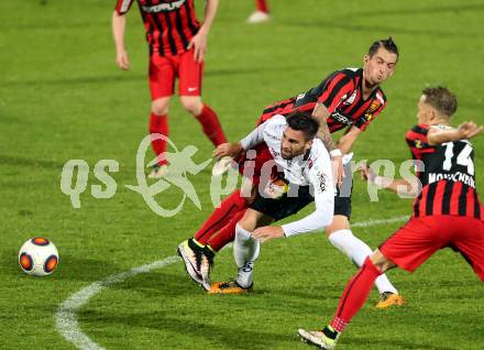 Fussball tipico Bundesliga. RZ Pellets WAC gegen FC Admira Wacker Moedling. Manuel Seidl, (WAC), Christoph Knasmuellner  (Moedling). Lavanttal Arena Wolfsberg, am 11.5.2016.
Foto: Kuess
---
pressefotos, pressefotografie, kuess, qs, qspictures, sport, bild, bilder, bilddatenbank