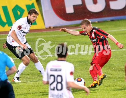 Fussball tipico Bundesliga. RZ Pellets WAC gegen FC Admira Wacker Moedling. Boris Huettenbrenner(WAC), Markus Blutsch (Moedling). Lavanttal Arena Wolfsberg, am 11.5.2016.
Foto: Kuess
---
pressefotos, pressefotografie, kuess, qs, qspictures, sport, bild, bilder, bilddatenbank