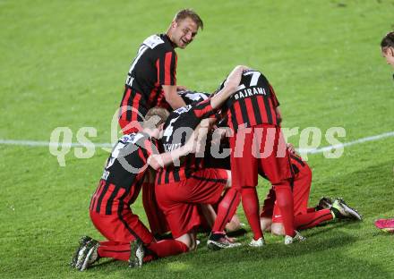 Fussball tipico Bundesliga. RZ Pellets WAC gegen FC Admira Wacker Moedling. Torjubel  (Moedling). Lavanttal Arena Wolfsberg, am 11.5.2016.
Foto: Kuess
---
pressefotos, pressefotografie, kuess, qs, qspictures, sport, bild, bilder, bilddatenbank