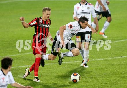 Fussball tipico Bundesliga. RZ Pellets WAC gegen FC Admira Wacker Moedling. Dario Baldauf, (WAC), Christoph Monschein (Moedling). Lavanttal Arena Wolfsberg, am 11.5.2016.
Foto: Kuess
---
pressefotos, pressefotografie, kuess, qs, qspictures, sport, bild, bilder, bilddatenbank