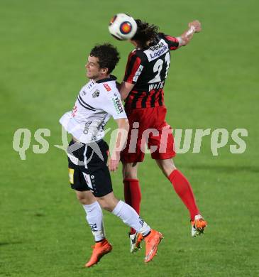 Fussball tipico Bundesliga. RZ Pellets WAC gegen FC Admira Wacker Moedling. Thomas Zuendel, (WAC), Markus Wostry (Moedling). Lavanttal Arena Wolfsberg, am 11.5.2016.
Foto: Kuess
---
pressefotos, pressefotografie, kuess, qs, qspictures, sport, bild, bilder, bilddatenbank