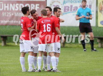 Fussball Kaerntner Liga. Kuehnsdorf gegen Gmuend. Torjubel Gmuend. Kuehnsdorf, am 14.5.2016.
Foto: Kuess
---
pressefotos, pressefotografie, kuess, qs, qspictures, sport, bild, bilder, bilddatenbank