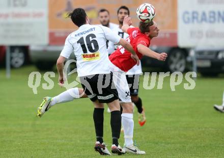 Fussball Kaerntner Liga. Kuehnsdorf gegen Gmuend. Thorsten Wintschnig,  (Kuehnsdorf), Kevin Matthias Winkler (Gmuend). Kuehnsdorf, am 14.5.2016.
Foto: Kuess
---
pressefotos, pressefotografie, kuess, qs, qspictures, sport, bild, bilder, bilddatenbank