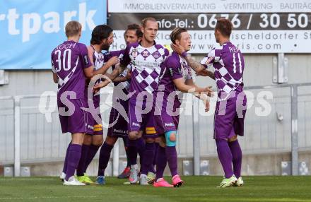 Fussball Sky Go Erste Liga. SK Austria Klagenfurt gegen FC Wacker Innsbruck. Torjubel Austria. KLagenfurt, am 20.5.2016.
Foto: Kuess
---
pressefotos, pressefotografie, kuess, qs, qspictures, sport, bild, bilder, bilddatenbank