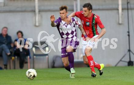 Fussball Sky Go Erste Liga. SK Austria Klagenfurt gegen FC Wacker Innsbruck. Rajko Rep,  (Klagenfurt), Christian Deutschmann  (FC Wacker Innsbruck). Klagenfurt, am 20.5.2016.
Foto: Kuess
---
pressefotos, pressefotografie, kuess, qs, qspictures, sport, bild, bilder, bilddatenbank