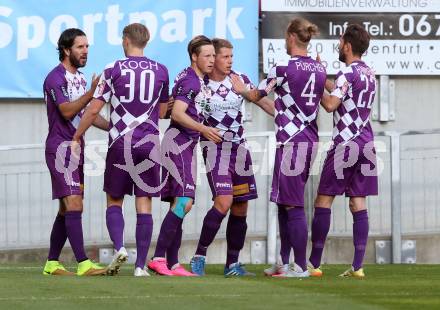 Fussball Sky Go Erste Liga. SK Austria Klagenfurt gegen FC Wacker Innsbruck. Torjubel Austria. KLagenfurt, am 20.5.2016.
Foto: Kuess
---
pressefotos, pressefotografie, kuess, qs, qspictures, sport, bild, bilder, bilddatenbank