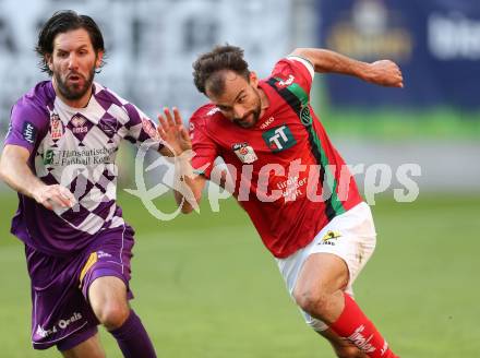 Fussball Sky Go Erste Liga. SK Austria Klagenfurt gegen FC Wacker Innsbruck. Sandro Zakany, (Klagenfurt), Alexander Hauser  (FC Wacker Innsbruck). Klagenfurt, am 20.5.2016.
Foto: Kuess
---
pressefotos, pressefotografie, kuess, qs, qspictures, sport, bild, bilder, bilddatenbank