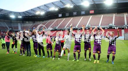 Fussball Sky Go Erste Liga. SK Austria Klagenfurt gegen FC Wacker Innsbruck. Jubel Austria. Klagenfurt, am 20.5.2016.
Foto: Kuess
---
pressefotos, pressefotografie, kuess, qs, qspictures, sport, bild, bilder, bilddatenbank