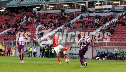 Fussball Sky Go Erste Liga. SK Austria Klagenfurt gegen FC Wacker Innsbruck. Ali Hamdemir, Dominic Puercher, Manuel wallner (Klagenfurt). Klagenfurt, am 20.5.2016.
Foto: Kuess
---
pressefotos, pressefotografie, kuess, qs, qspictures, sport, bild, bilder, bilddatenbank