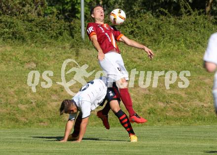 Fussball Unterliga Ost. Ludmannsdorf gegen Poggersdorf. Patrick Quantschnig,  (Ludmannsdorf), Andreas Karpf (Poggersdorf). Ludmannsdorf, am 22.5.2016.
Foto: Kuess
---
pressefotos, pressefotografie, kuess, qs, qspictures, sport, bild, bilder, bilddatenbank