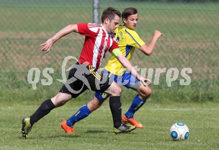 Fussball Unterliga Ost. Liebenfels gegen Ruden. Georg Pirker, (Liebenfels), Simon Naglic  (Ruden). Liebenfels, am 28.5.2016.
Foto: Kuess
---
pressefotos, pressefotografie, kuess, qs, qspictures, sport, bild, bilder, bilddatenbank