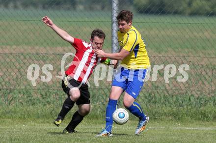 Fussball Unterliga Ost. Liebenfels gegen Ruden. Christian Haslauer,  (Liebenfels), Michael Sadnek (Ruden). Liebenfels, am 28.5.2016.
Foto: Kuess
---
pressefotos, pressefotografie, kuess, qs, qspictures, sport, bild, bilder, bilddatenbank