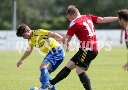 Fussball Unterliga Ost. Liebenfels gegen Ruden. Daniel Strutzmann,  (Liebenfels), Simon Naglic (Ruden). Liebenfels, am 28.5.2016.
Foto: Kuess
---
pressefotos, pressefotografie, kuess, qs, qspictures, sport, bild, bilder, bilddatenbank