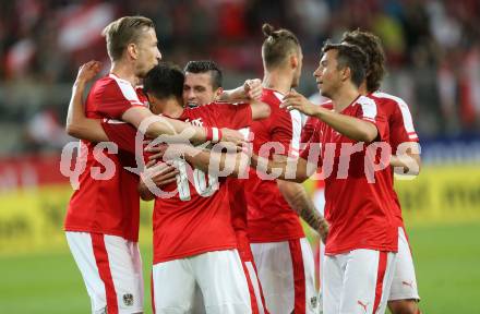 Fussball Laenderspiel Oesterreich gegen Malta. Torjubel Alessandro Schoepf, Marko Arnautovic, Marc janko, Zlatko Junuzovic, Markus Suttner, Julian Baumgartlinger (Oesterreich). Woerthersee Stadion KLagenfurt, am 31.5.2016.
Foto: Kuess
---
pressefotos, pressefotografie, kuess, qs, qspictures, sport, bild, bilder, bilddatenbank