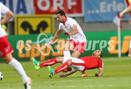 Fussball Laenderspiel Oesterreich gegen Malta. Zlatko Junuzovic, (Oesterreich), Clayton Failla  (Malta). Woerthersee Stadion KLagenfurt, am 31.5.2016.
Foto: Kuess
---
pressefotos, pressefotografie, kuess, qs, qspictures, sport, bild, bilder, bilddatenbank