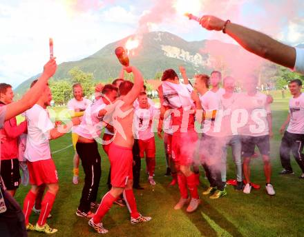 Fussball Kaerntner Liga. ATUS Ferlach gegen Feldkirchen. Jubel  (Ferlach). Ferlach, am 4.6.2016.
Foto: Kuess
---
pressefotos, pressefotografie, kuess, qs, qspictures, sport, bild, bilder, bilddatenbank