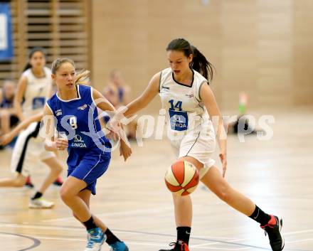 Basketball. Schuelerliga.  NMS Wolfsberg gegen Wien.  Rebecca Wetschnig (Wolfsberg). Villach, 28.4.2016.
Foto: Kuess
---
pressefotos, pressefotografie, kuess, qs, qspictures, sport, bild, bilder, bilddatenbank