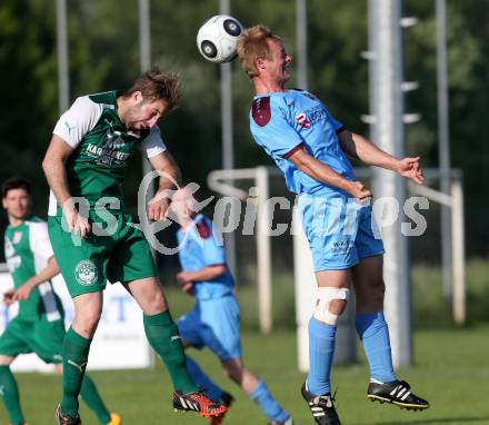 Fussball Unterliga Ost. Woelfnitz gegen Ludmannsdorf. Michael Pirker,(Woelfnitz), Stefan Kalt (Ludmannsdorf). Woelfnitz, am 28.5.2016.
Foto: Kuess
---
pressefotos, pressefotografie, kuess, qs, qspictures, sport, bild, bilder, bilddatenbank