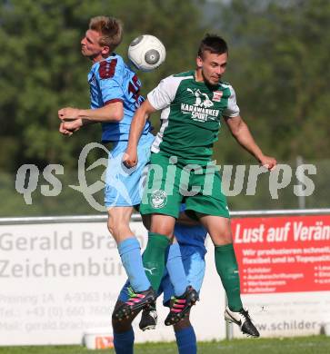 Fussball Unterliga Ost. Woelfnitz gegen Ludmannsdorf. Stefan Kobald, (Woelfnitz), Gerfried Einspieler (Ludmannsdorf). Woelfnitz, am 28.5.2016.
Foto: Kuess
---
pressefotos, pressefotografie, kuess, qs, qspictures, sport, bild, bilder, bilddatenbank