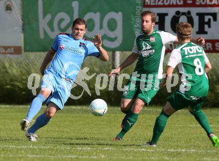 Fussball Unterliga Ost. Woelfnitz gegen Ludmannsdorf. Guenther Zussner, (Woelfnitz), Stefan Kalt  (Ludmannsdorf). Woelfnitz, am 28.5.2016.
Foto: Kuess
---
pressefotos, pressefotografie, kuess, qs, qspictures, sport, bild, bilder, bilddatenbank