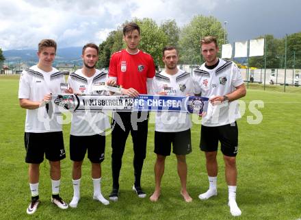 Fusball Bundesliga. Trainingsauftakt WAC.  Benjamin Rosenberger, Christian Klemm, Raphael Sallinger, Daniel Offenbacher, Michael Sollbauer. Wolfsberg, am 14.6.2016.
Foto: Kuess
---
pressefotos, pressefotografie, kuess, qs, qspictures, sport, bild, bilder, bilddatenbank