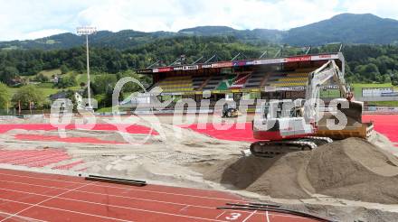 Fusball Bundesliga. Trainingsauftakt WAC. Umbau der Lavanttal Arena. Wolfsberg, am 14.6.2016.
Foto: Kuess
---
pressefotos, pressefotografie, kuess, qs, qspictures, sport, bild, bilder, bilddatenbank