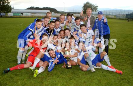 Fussball KFV Cup. Finale. St. Jakob im Rosental gegen Treibach. Jubel   (Treibach). St. Jakob, am 15.6.2016.
Foto: Kuess
---
pressefotos, pressefotografie, kuess, qs, qspictures, sport, bild, bilder, bilddatenbank