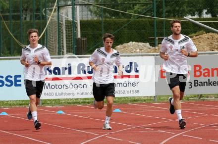 Fusball Bundesliga. Trainingsauftakt WAC.  Benjamin Rosenberger, Christian Klemm, Boris Huettenbrenner. Wolfsberg, am 14.6.2016.
Foto: Kuess
---
pressefotos, pressefotografie, kuess, qs, qspictures, sport, bild, bilder, bilddatenbank