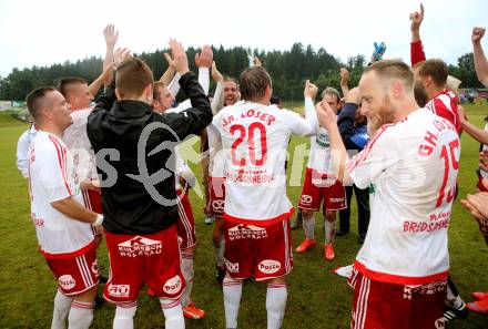 Fussball Unterliga Ost. POggersdorf gegen St. Michael/Bleiburg. Jubel  (St. Michael). Poggersdorf, am 19.6.2016.
Foto: Kuess
---
pressefotos, pressefotografie, kuess, qs, qspictures, sport, bild, bilder, bilddatenbank