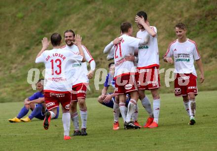 Fussball Unterliga Ost. POggersdorf gegen St. Michael/Bleiburg. Jubel  (St. Michael). Poggersdorf, am 19.6.2016.
Foto: Kuess
---
pressefotos, pressefotografie, kuess, qs, qspictures, sport, bild, bilder, bilddatenbank