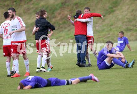 Fussball Unterliga Ost. POggersdorf gegen St. Michael/Bleiburg. Jubel  (St. Michael). Poggersdorf, am 19.6.2016.
Foto: Kuess
---
pressefotos, pressefotografie, kuess, qs, qspictures, sport, bild, bilder, bilddatenbank