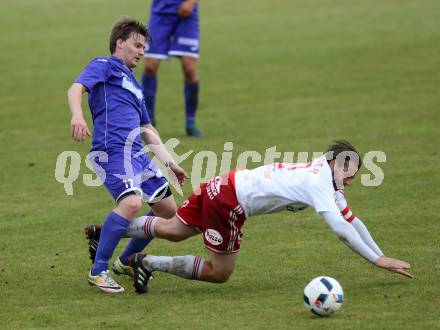 Fussball Unterliga Ost. POggersdorf gegen St. Michael/Bleiburg. Gerhard Krumpl,  (Poggersdorf), Guenther Feimuth (St. Michael). Poggersdorf, am 19.6.2016.
Foto: Kuess
---
pressefotos, pressefotografie, kuess, qs, qspictures, sport, bild, bilder, bilddatenbank