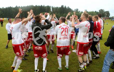 Fussball Unterliga Ost. POggersdorf gegen St. Michael/Bleiburg. Jubel  (St. Michael). Poggersdorf, am 19.6.2016.
Foto: Kuess
---
pressefotos, pressefotografie, kuess, qs, qspictures, sport, bild, bilder, bilddatenbank