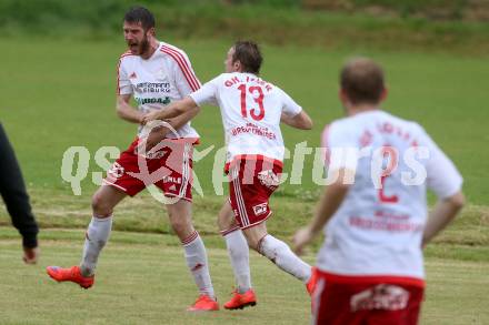 Fussball Unterliga Ost. POggersdorf gegen St. Michael/Bleiburg. Torjubel Rok Rozeniicnik Korosec (St. Michael). Poggersdorf, am 19.6.2016.
Foto: Kuess
---
pressefotos, pressefotografie, kuess, qs, qspictures, sport, bild, bilder, bilddatenbank