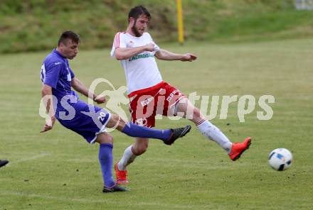 Fussball Unterliga Ost. POggersdorf gegen St. Michael/Bleiburg. Goran Vuk,  (Poggersdorf), Rok Rozeniicnik Korosec (St. Michael). Poggersdorf, am 19.6.2016.
Foto: Kuess
---
pressefotos, pressefotografie, kuess, qs, qspictures, sport, bild, bilder, bilddatenbank