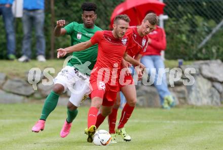 Fussball OEFB Cup. 1. Runde. ATUS Ferlach gegen Austria Lustenau. Petar Maric, Erwin Bajric,  (Ferlach),  Jailson Severiano Alves  (Lustenau). Ferlach, am 16.7.2016.
Foto: Kuess
---
pressefotos, pressefotografie, kuess, qs, qspictures, sport, bild, bilder, bilddatenbank