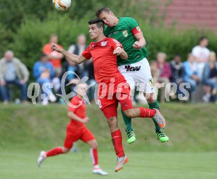 Fussball OEFB Cup. 1. Runde. ATUS Ferlach gegen Austria Lustenau. Lukas Jaklitsch, (Ferlach),  Christoph Stueckler  (Lustenau). Ferlach, am 16.7.2016.
Foto: Kuess
---
pressefotos, pressefotografie, kuess, qs, qspictures, sport, bild, bilder, bilddatenbank