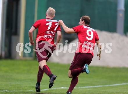 Fussball. Regionalliga. ATSV Wolfsberg gegen SPG FC Pasching/LASK Juniors. Torjubel Marcel Maximilian Stoni, Fabian Hafner (ATSV Wolfsberg). Wolfsberg, 22.7.2016.
Foto: Kuess
---
pressefotos, pressefotografie, kuess, qs, qspictures, sport, bild, bilder, bilddatenbank