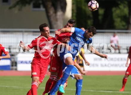 Fussball. Freundschaftsspiel. Udinese Calcio (IT) gegen Union Berlin (DE). Igor Bubnjie (Udinese Calcio),   Emanuel Pogatetz (Union Berlin). Villach, 17.7.2016.
Foto: Kuess
---
pressefotos, pressefotografie, kuess, qs, qspictures, sport, bild, bilder, bilddatenbank