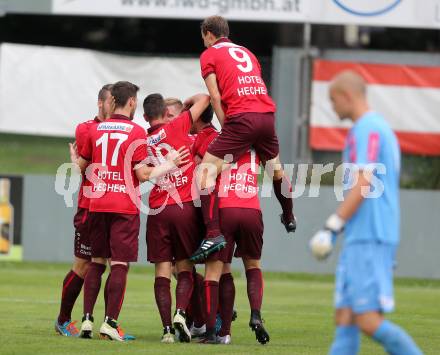 Fussball. Regionalliga. ATSV Wolfsberg gegen SPG FC Pasching/LASK Juniors. Torjubel (ATSV Wolfsberg). Wolfsberg, 22.7.2016.
Foto: Kuess
---
pressefotos, pressefotografie, kuess, qs, qspictures, sport, bild, bilder, bilddatenbank