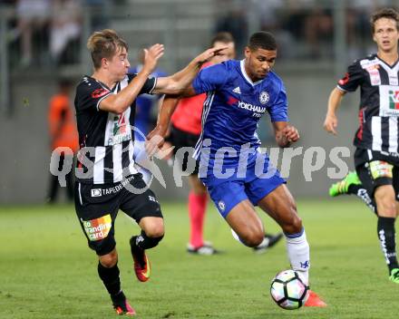 Freundschaftsspiel. RZ Pellets WAC gegen Chelsea FC. Benjamin Rosenberger,  (WAC), Loftus Cheek Ruben (Chelsea). Klagenfurt Woerthersee Stadion, 20.7.2016.
Foto: Kuess
---
pressefotos, pressefotografie, kuess, qs, qspictures, sport, bild, bilder, bilddatenbank