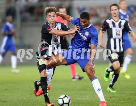 Freundschaftsspiel. RZ Pellets WAC gegen Chelsea FC. Benjamin Rosenberger,  (WAC), Loftus Cheek Ruben (Chelsea). Klagenfurt Woerthersee Stadion, 20.7.2016.
Foto: Kuess
---
pressefotos, pressefotografie, kuess, qs, qspictures, sport, bild, bilder, bilddatenbank