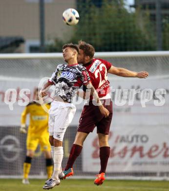 Fussball. Regionalliga. ATSV Wolfsberg gegen SPG FC Pasching/LASK Juniors.  Stefan Stueckler (ATSV Wolfsberg), Dejan Misic (Pasching/LASK Juniors). Wolfsberg, 22.7.2016.
Foto: Kuess 
---
pressefotos, pressefotografie, kuess, qs, qspictures, sport, bild, bilder, bilddatenbank