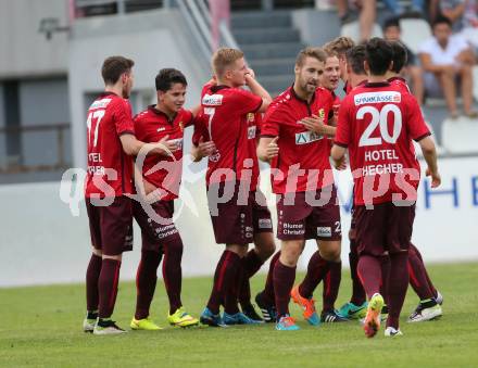 Fussball. Regionalliga. ATSV Wolfsberg gegen SPG FC Pasching/LASK Juniors.  Torjubel (ATSV Wolfsberg). Wolfsberg, 22.7.2016.
Foto: Kuess 
---
pressefotos, pressefotografie, kuess, qs, qspictures, sport, bild, bilder, bilddatenbank