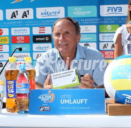 Beach Volleyball Major Series,  Pressekonferenz.  Otto Umlauft. Klagenfurt, 26.7.2016.
Foto: Kuess
---
pressefotos, pressefotografie, kuess, qs, qspictures, sport, bild, bilder, bilddatenbank