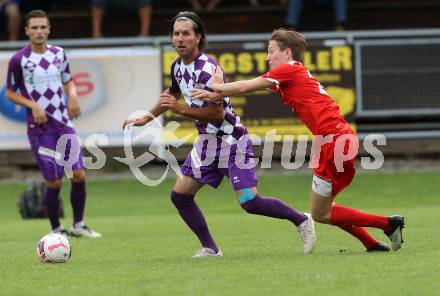 Fussball KFV Cup. KAC 1909 gegen SK Austria Klagenfurt.  Maximilian Hubert Watscher,  (KAC), Sandro Zakany (Austria Klagenfurt). Klagenfurt, am 26.7.2016.
Foto: Kuess
---
pressefotos, pressefotografie, kuess, qs, qspictures, sport, bild, bilder, bilddatenbank