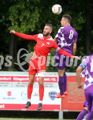 Fussball KFV Cup. KAC 1909 gegen SK Austria Klagenfurt. Toni Krijan,  (KAC), Bernhard Fucik (Austria Klagenfurt). Klagenfurt, am 26.7.2016.
Foto: Kuess
---
pressefotos, pressefotografie, kuess, qs, qspictures, sport, bild, bilder, bilddatenbank