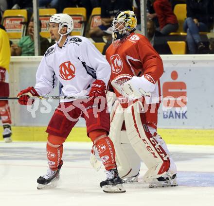 EBEL. Eishockey Bundesliga. KAC. Training. Mark Hurtubise, Tomas Duba. Klagenfurt, am 27.7.2016.
Foto: Kuess
---
pressefotos, pressefotografie, kuess, qs, qspictures, sport, bild, bilder, bilddatenbank