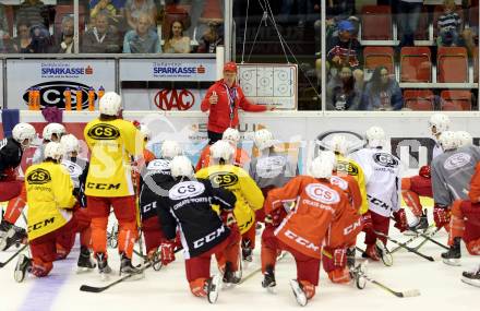 EBEL. Eishockey Bundesliga. KAC. Training.  Trainer Mike Pellegrims. Klagenfurt, am 27.7.2016.
Foto: Kuess
---
pressefotos, pressefotografie, kuess, qs, qspictures, sport, bild, bilder, bilddatenbank