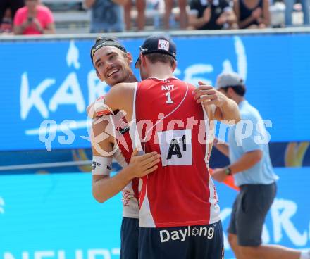 Beachvolleyball. Beach Volleyball Major Series. Lorenz PETUTSCHNIG, Daniel MUELLNER (AUT). Klagenfurt, 27.7.2016.
Foto: Kuess
---
pressefotos, pressefotografie, kuess, qs, qspictures, sport, bild, bilder, bilddatenbank